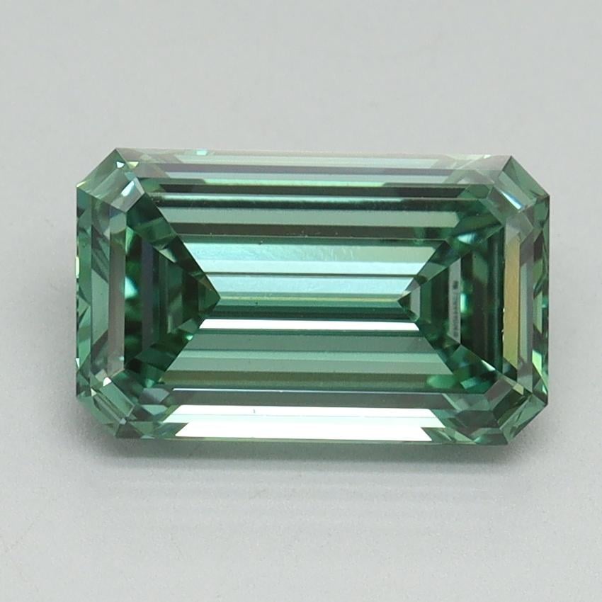 2.04 Ct. Fancy Vivid Pacific Green Emerald Lab Grown Diamond