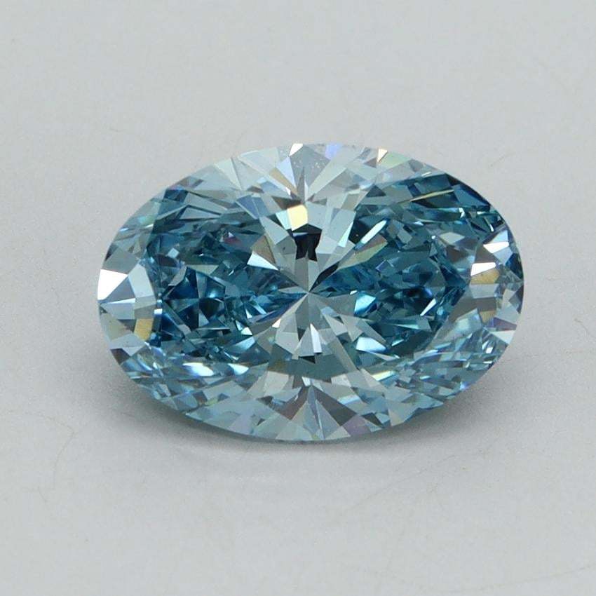 2.01 Ct. Fancy Vivid Blue Oval Lab Grown Diamond