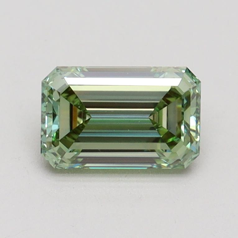 0.91 Ct. Fancy Intense Green Emerald Lab Grown Diamond