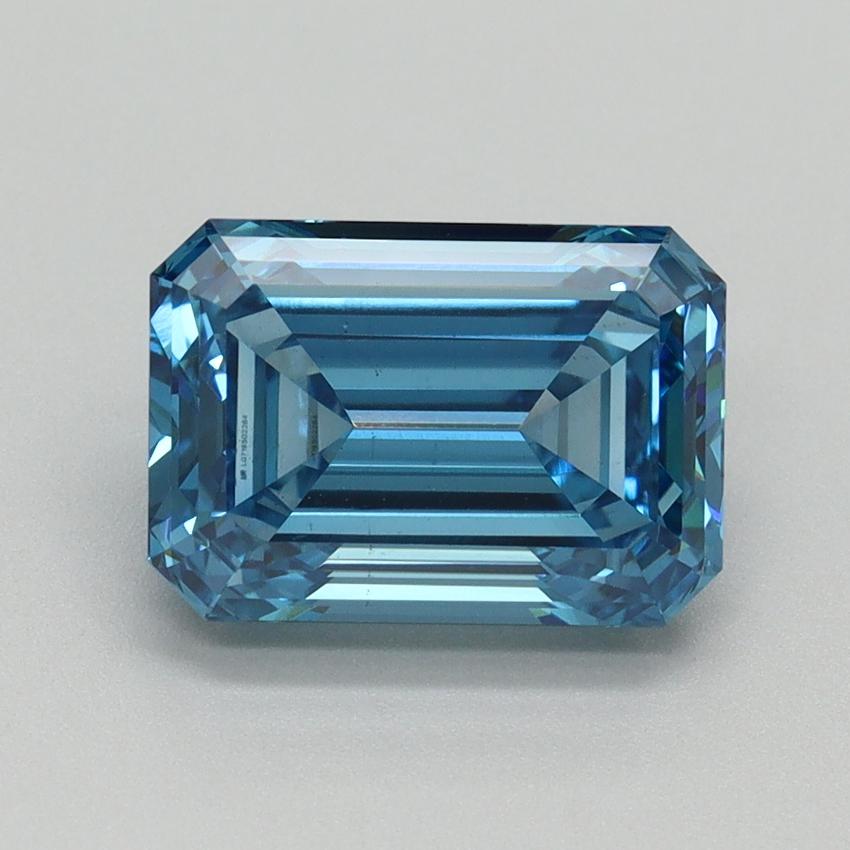 3.01 Ct. Fancy Vivid Blue Emerald Lab Grown Diamond
