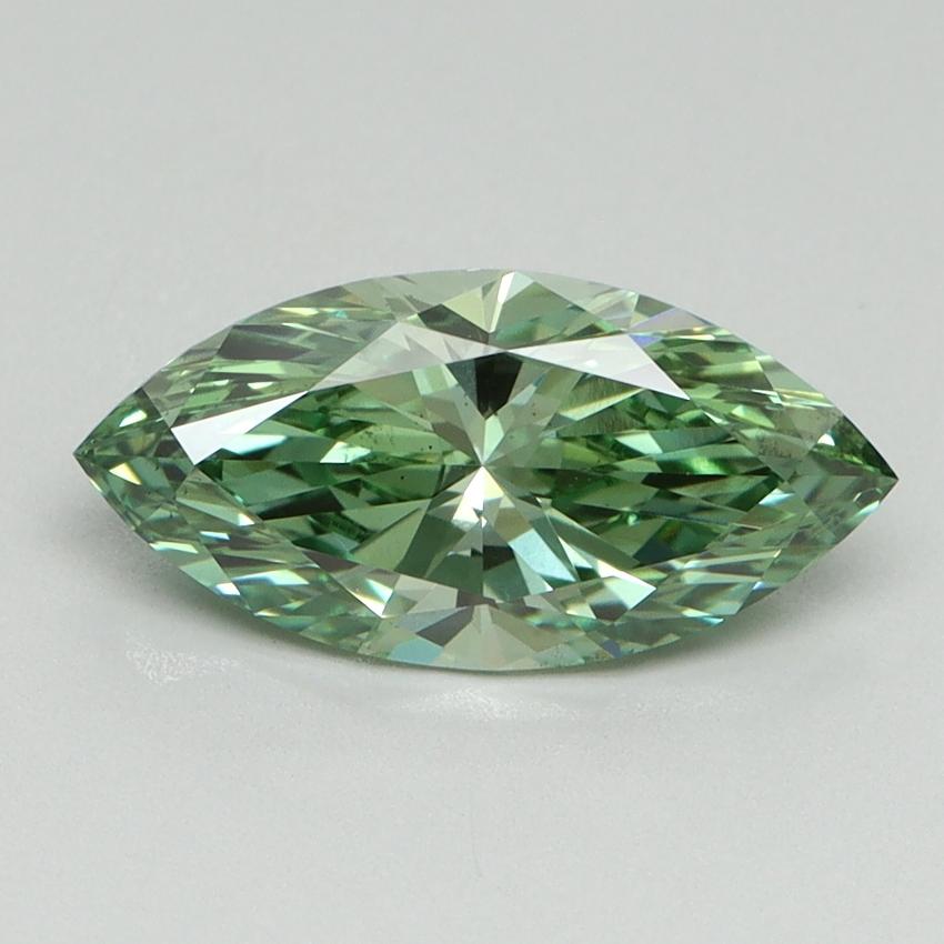1.55 Ct. Fancy Vivid Green Marquise Lab Grown Diamond