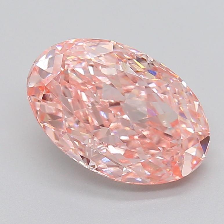 4.05 Ct. Fancy Vivid  Pink Oval Lab Grown Diamond