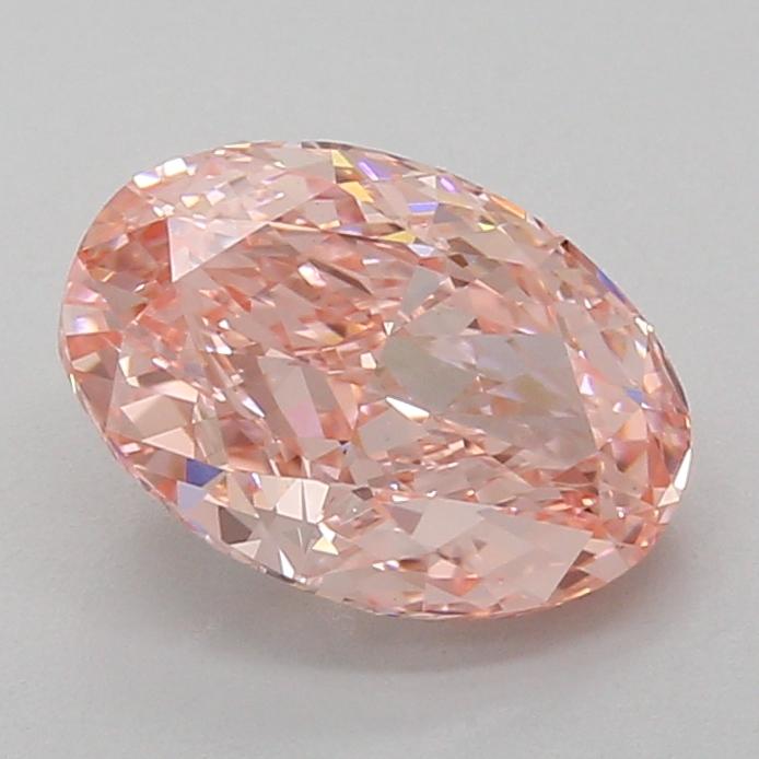 2.64 Ct. Fancy Vivid Pink Oval Lab Grown Diamond