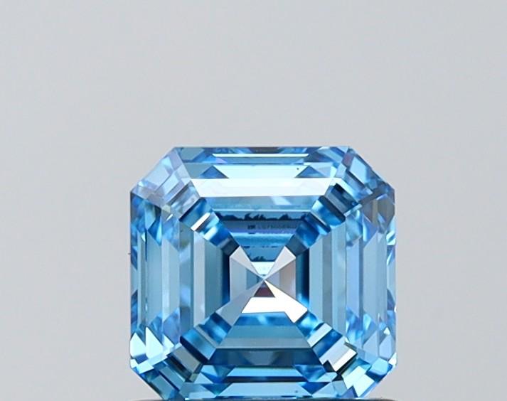 1.02 Ct. Fancy Vivid Blue Asscher Lab Grown Diamond