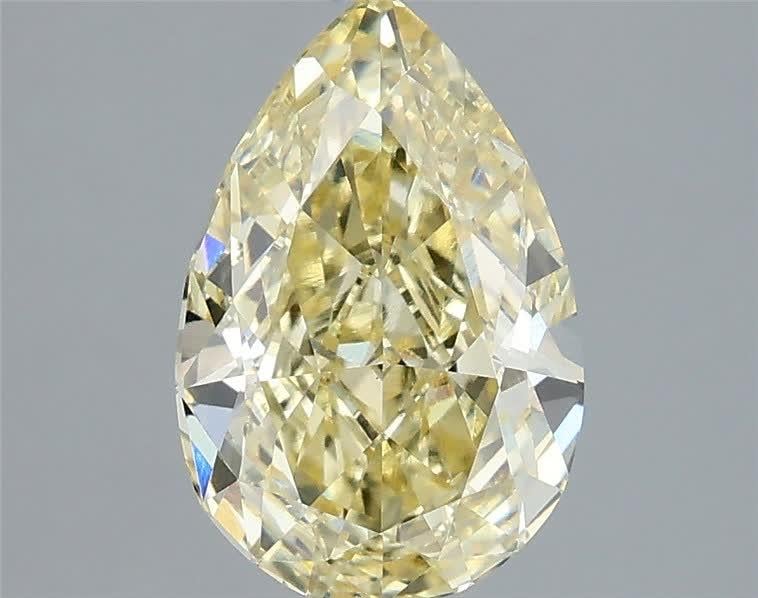 2.09 Ct. Fancy Yellow Pear Lab Grown Diamond