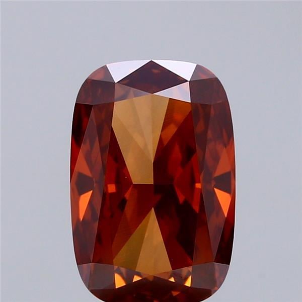 3.10 Ct. Fancy Deep  Orange Cushion Lab Grown Diamond