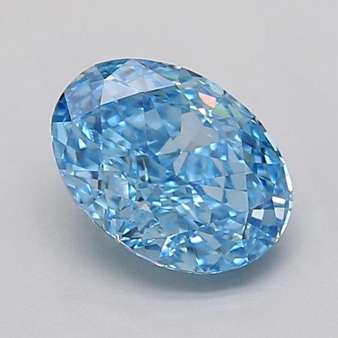 1.03 Ct. Fancy Vivid  Blue Oval Lab Grown Diamond