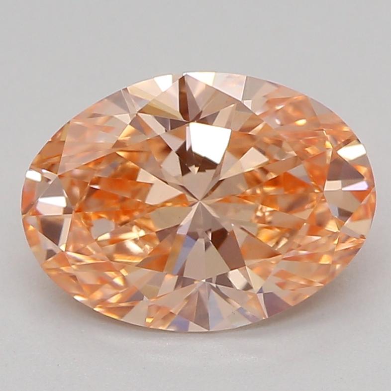 1.09 Ct. Fancy Vivid Pinkish Orange Oval Lab Grown Diamond