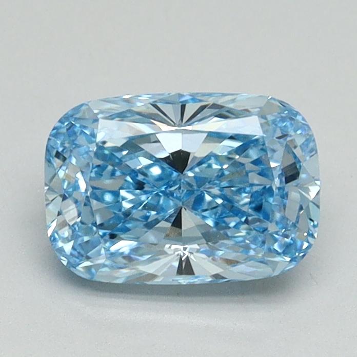1.04 Ct. Fancy Vivid Blue Cushion Lab Grown Diamond