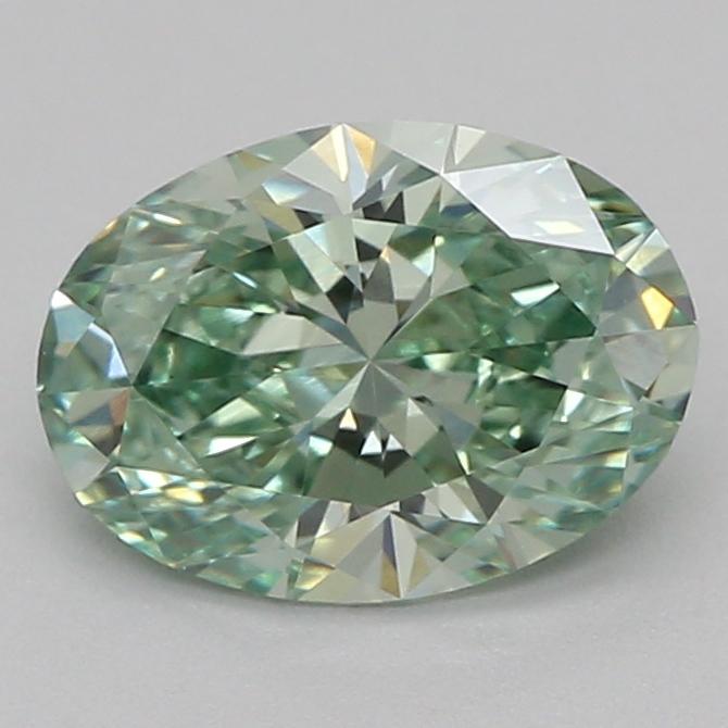 0.70 Ct. Fancy Intense Green Oval Lab Grown Diamond