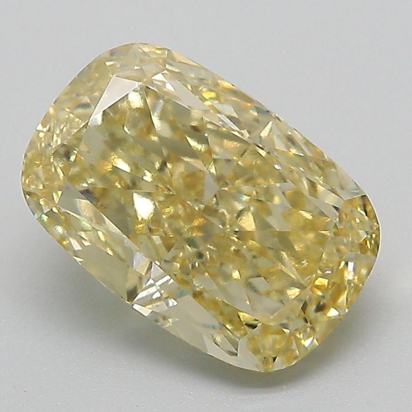 3.05 Ct. Fancy Intense Yellow Cushion Lab Grown Diamond