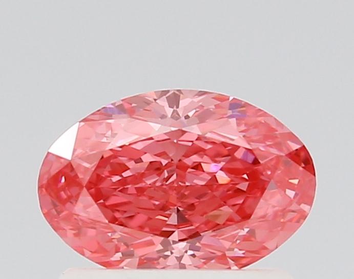 0.77 Ct. Fancy Vivid Pink Oval Lab Grown Diamond