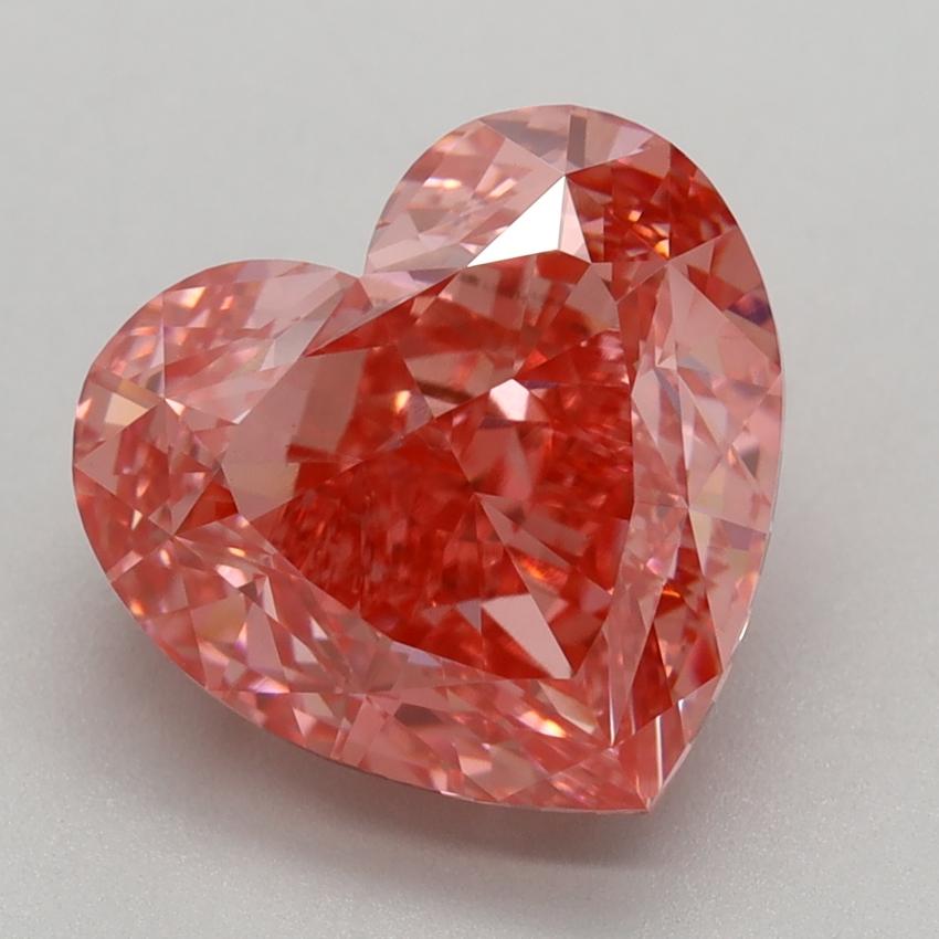 3.19 Ct. Fancy Vivid Pink Heart Lab Grown Diamond