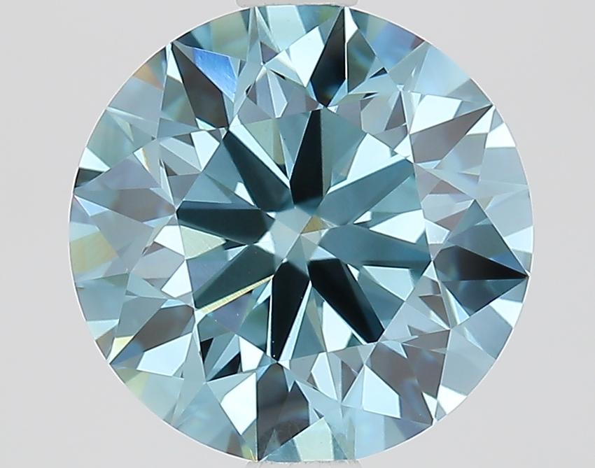 2.20 Ct. Fancy Vivid Blue Round Lab Grown Diamond