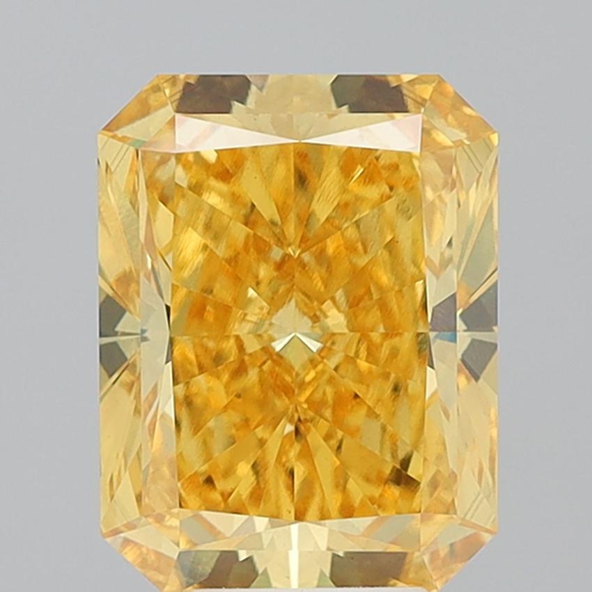 7.05 Ct. Fancy Vivid Yellow Radiant Lab Grown Diamond