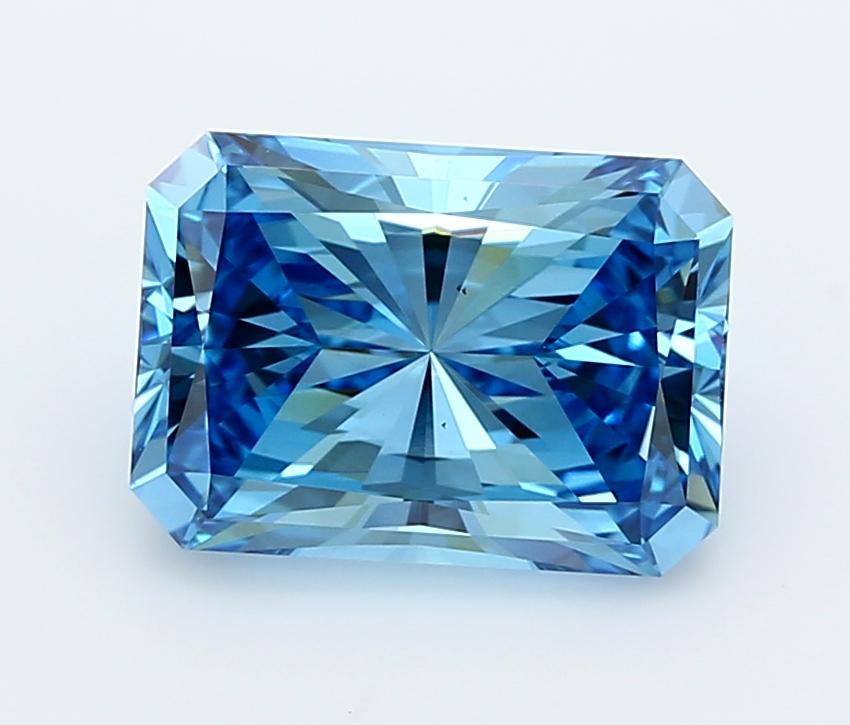 3.01 Ct. Fancy Vivid  Blue Radiant Lab Grown Diamond