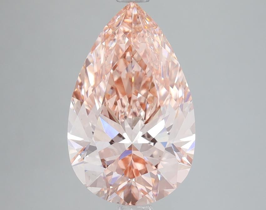 4.07 Ct. Fancy Vivid Pink Pear Lab Grown Diamond