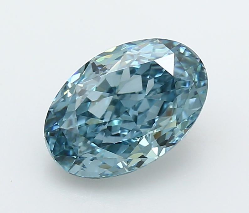 2.22 Ct. Fancy Vivid  Blue Oval Lab Grown Diamond