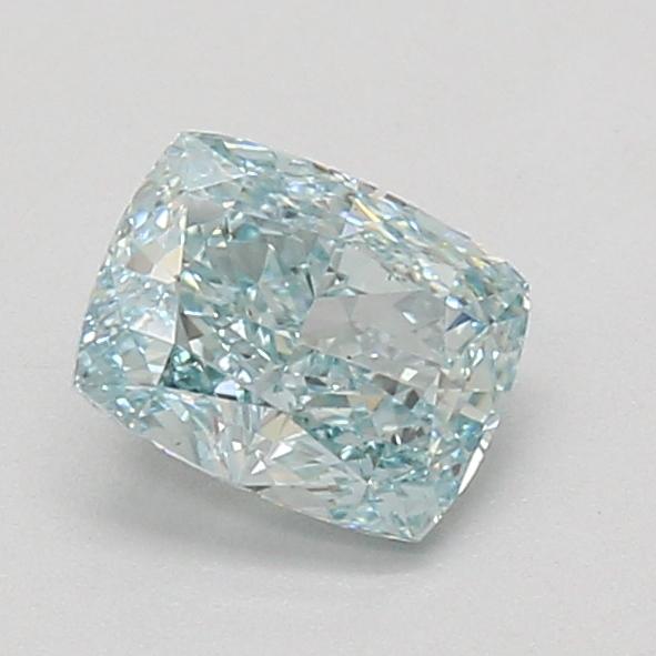 1.08 Ct. Fancy Intense Green Cushion Lab Grown Diamond