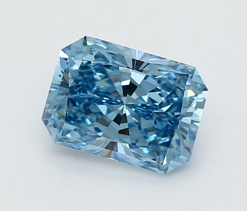 3.05 Ct. Fancy Vivid  Blue Radiant Lab Grown Diamond