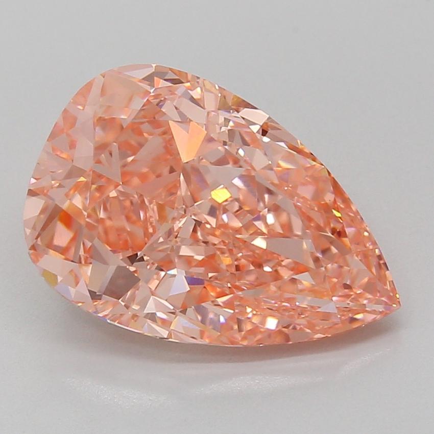 6.08 Ct. Fancy Vivid Pink Pear Lab Grown Diamond