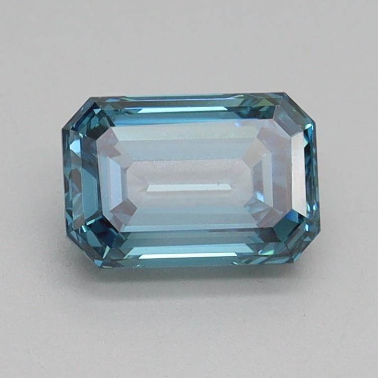0.93 Ct. Fancy Vivid Blue Emerald Lab Grown Diamond