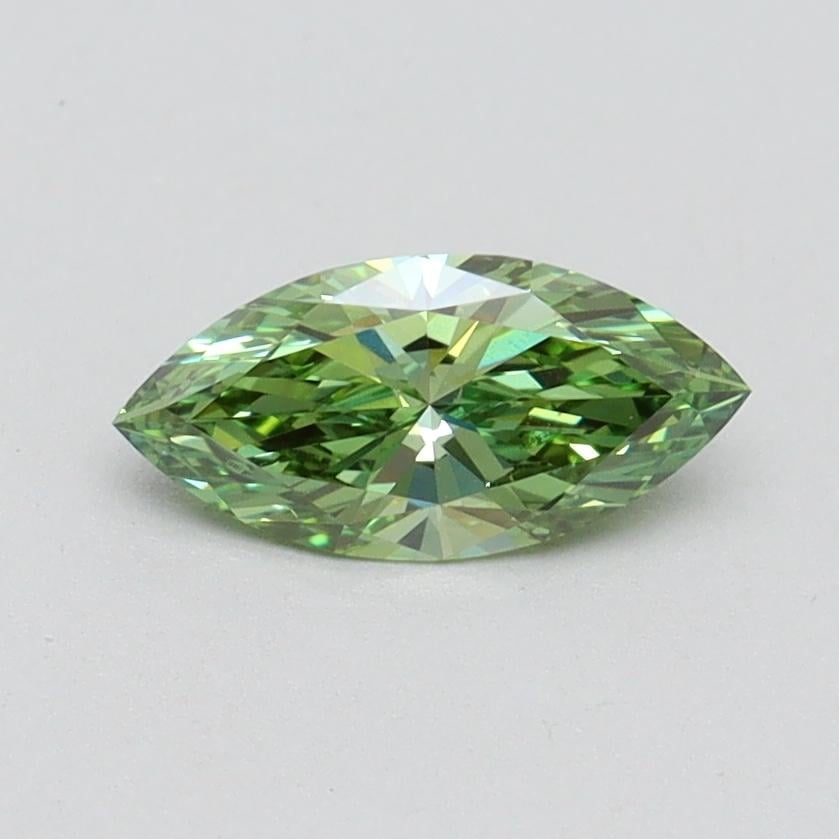 0.52 Ct. Fancy Vivid Pacific Green Marquise Lab Grown Diamond