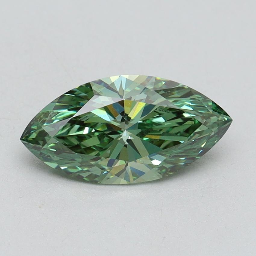 1.03 Ct. Fancy Vivid Pacific Green Marquise Lab Grown Diamond