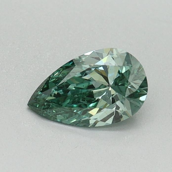 0.40 Ct. Fancy Vivid Green Pear Lab Grown Diamond
