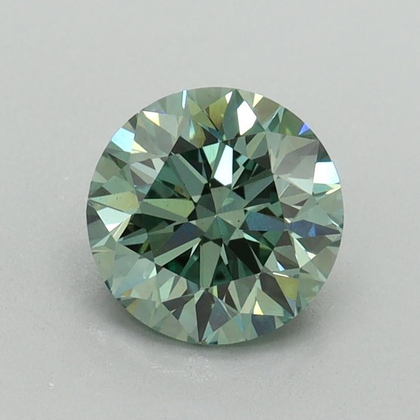 1.17 Ct. Fancy Vivid Green Round Lab Grown Diamond