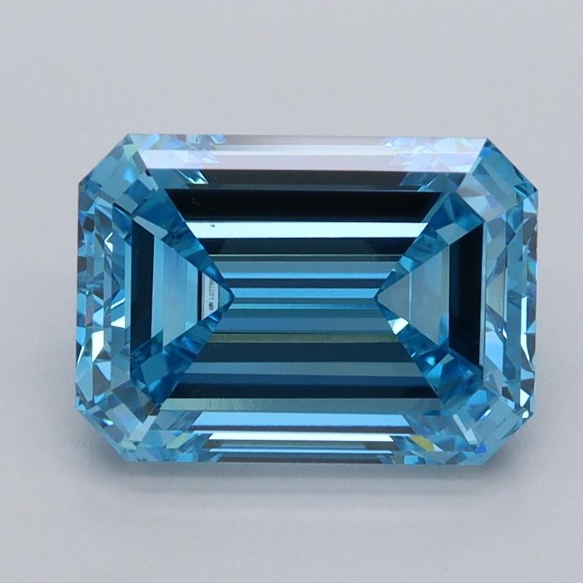 2.97 Ct. Fancy Vivid  Blue Emerald Lab Grown Diamond