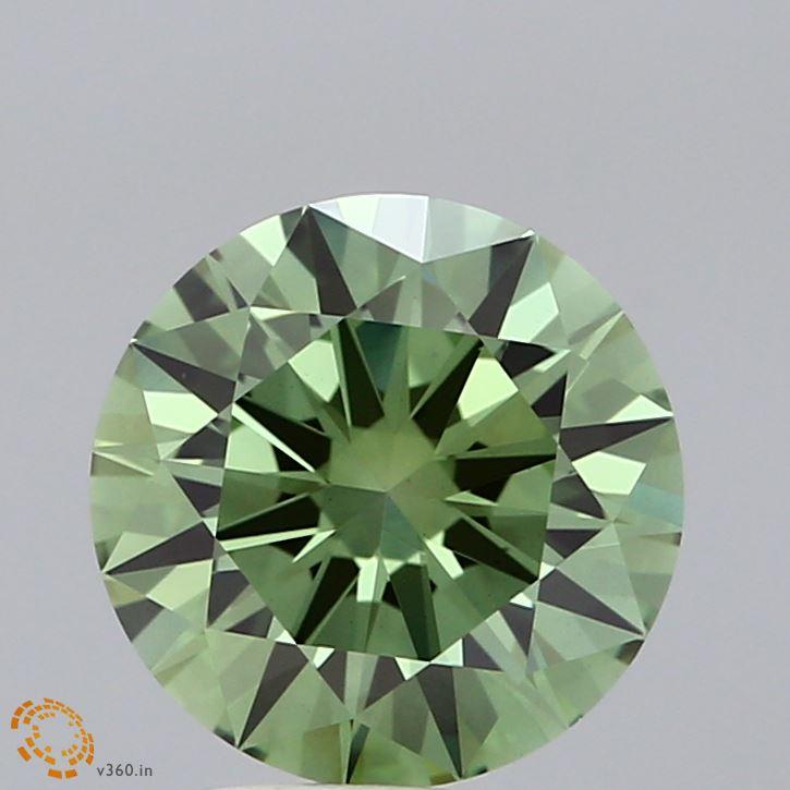 2.01 Ct. Fancy Vivid  Green Round Lab Grown Diamond