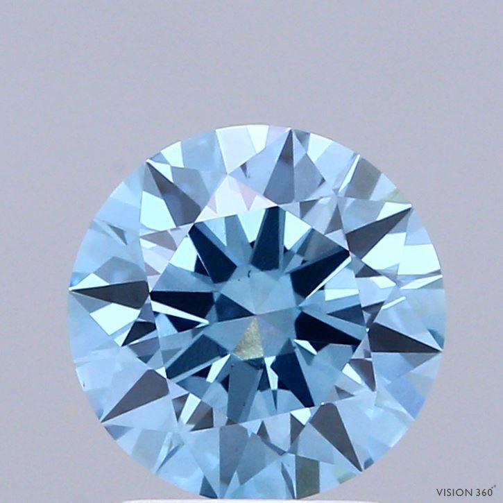 2.01 Ct. Fancy Vivid Blue Round Lab Grown Diamond