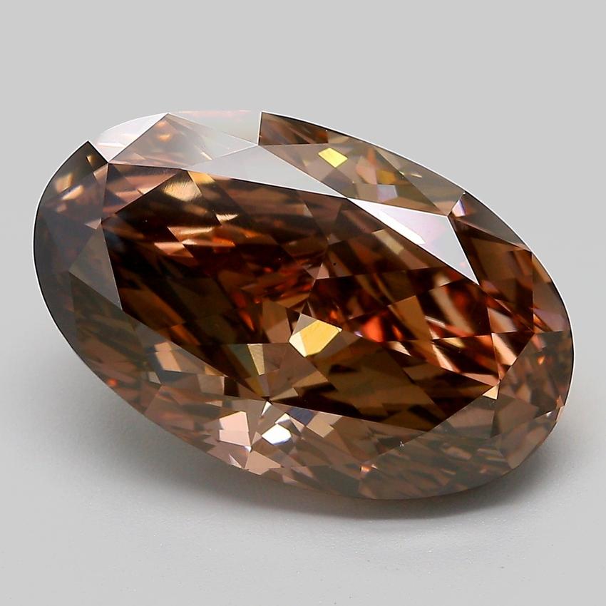 8.96 Ct. Fancy  Brown Oval Lab Grown Diamond