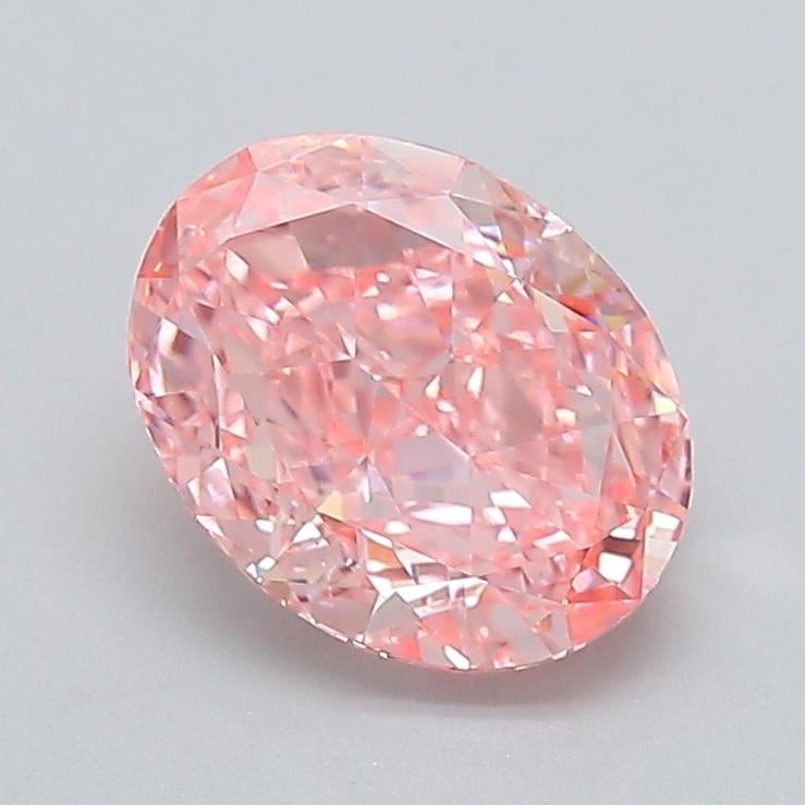 2.09 Ct. Fancy Vivid  Pink Oval Lab Grown Diamond