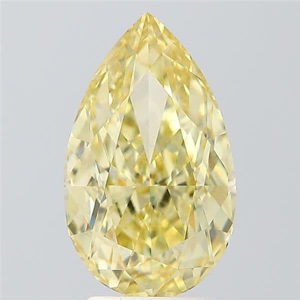 4.02 Ct. Fancy Intense  Yellow Pear Lab Grown Diamond