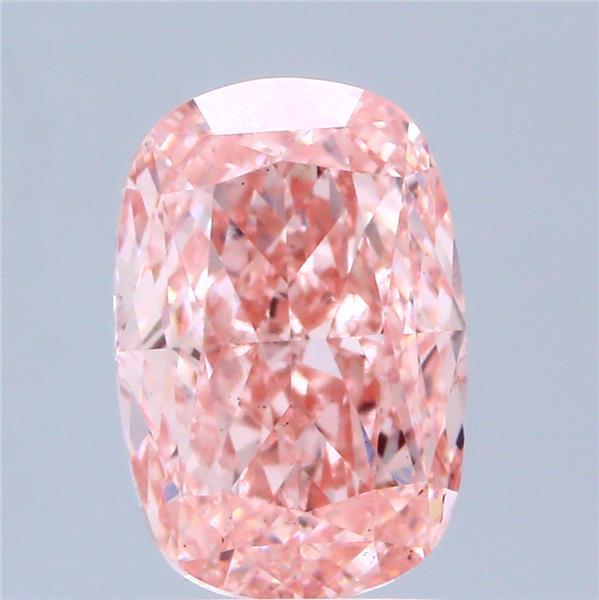 2.56 Ct. Fancy Vivid Pink Cushion Lab Grown Diamond