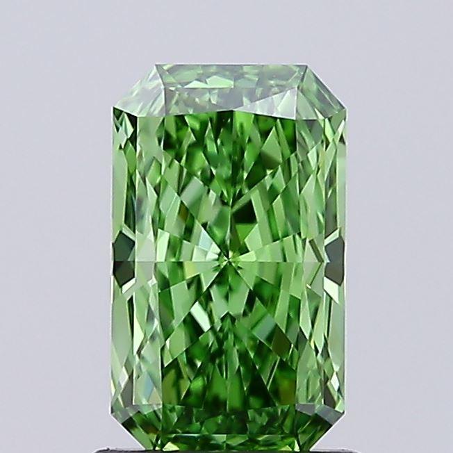 1.02 Ct. Fancy Vivid Green Radiant Lab Grown Diamond