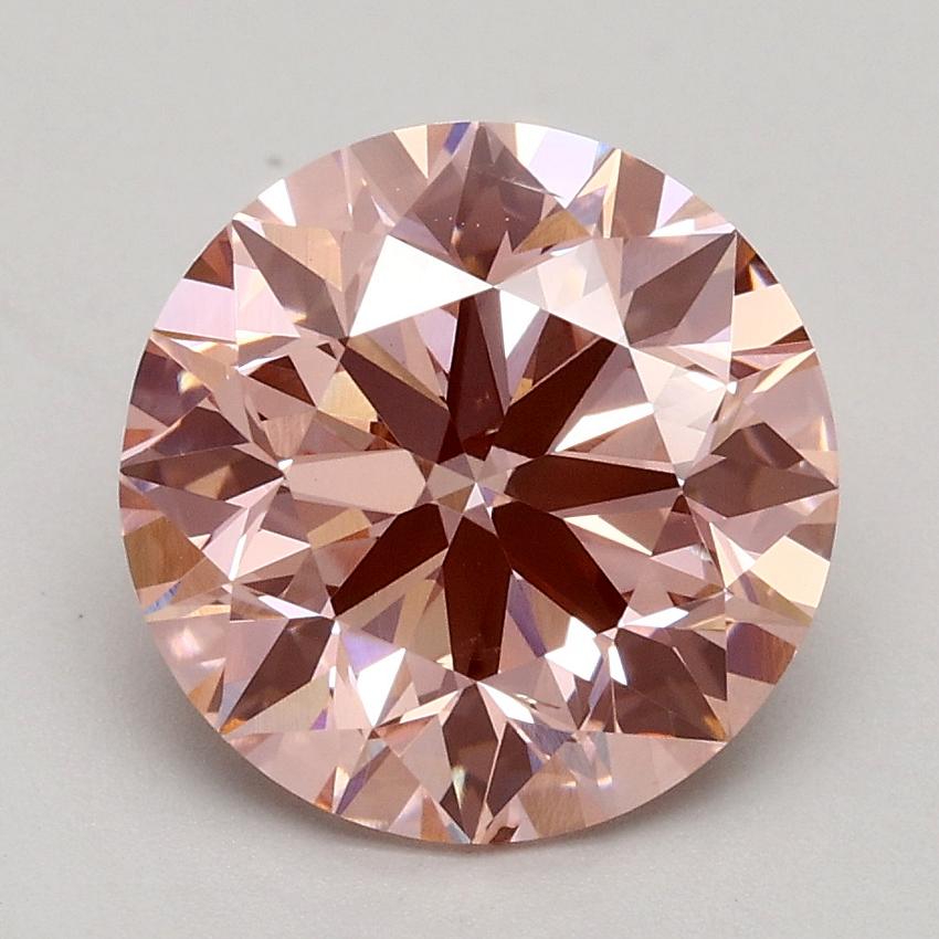 2.53 Ct. Fancy Intense Pink Round Lab Grown Diamond
