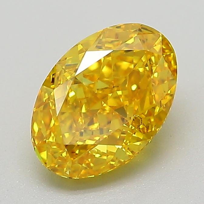 1.53 Ct. Fancy Vivid Yellow Oval Lab Grown Diamond