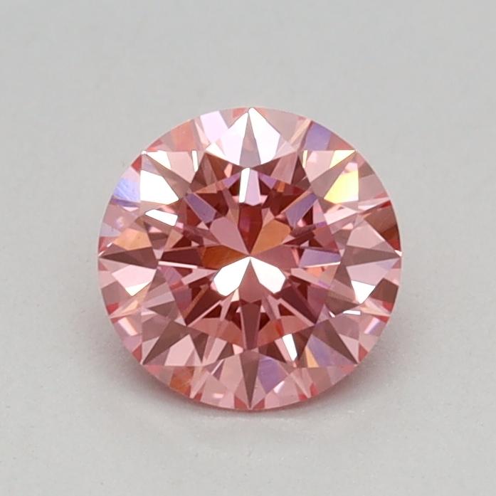 0.47 Ct. Fancy Vivid Pink Round Lab Grown Diamond