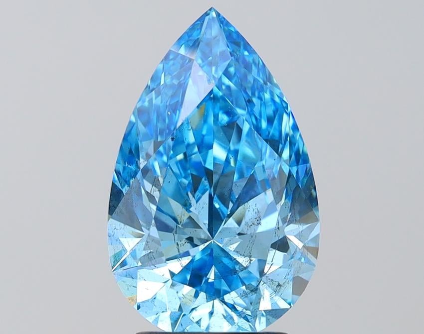 3.05 Ct. Fancy Vivid Blue Pear Lab Grown Diamond