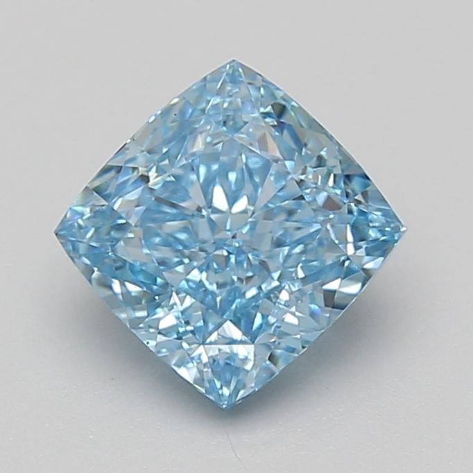2.05 Ct. Fancy Vivid Blue Cushion Lab Grown Diamond