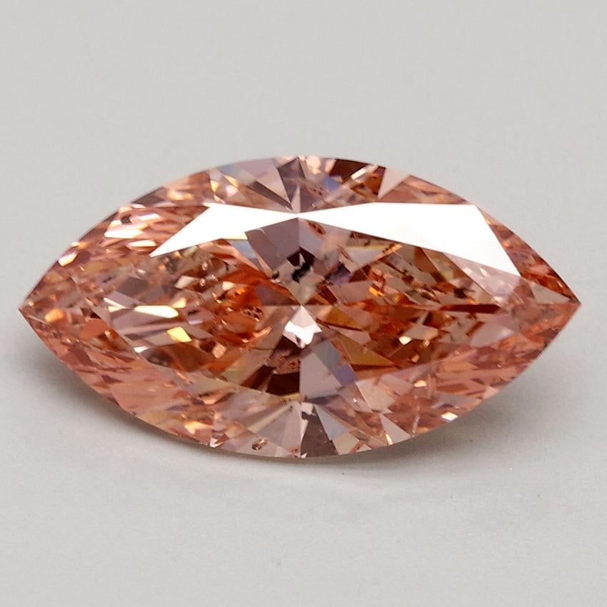 2.02 Ct. Fancy Pinkish Orange Marquise Lab Grown Diamond