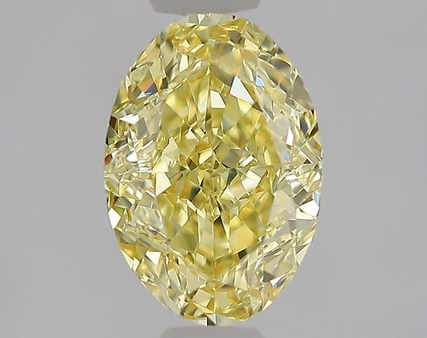 1.09 Ct. Fancy Intense  Yellow Oval Lab Grown Diamond