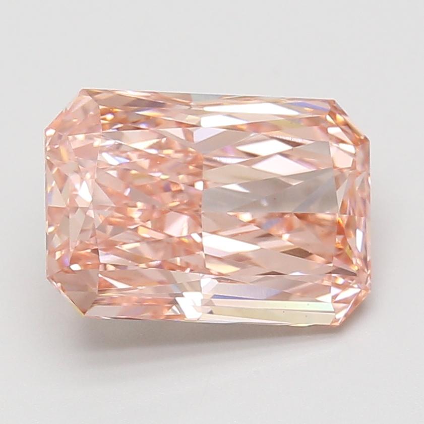 4.08 Ct. Fancy Vivid Pink Radiant Lab Grown Diamond