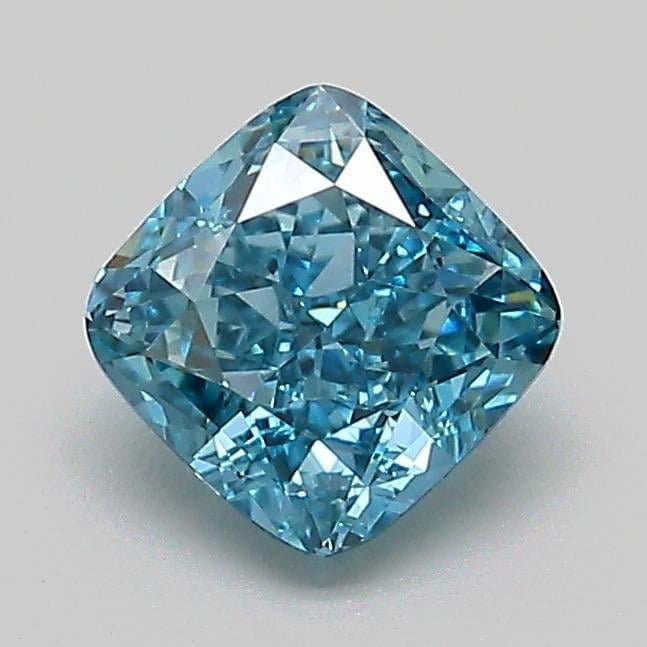 1.03 Ct. Fancy Vivid Blue Cushion Lab Grown Diamond