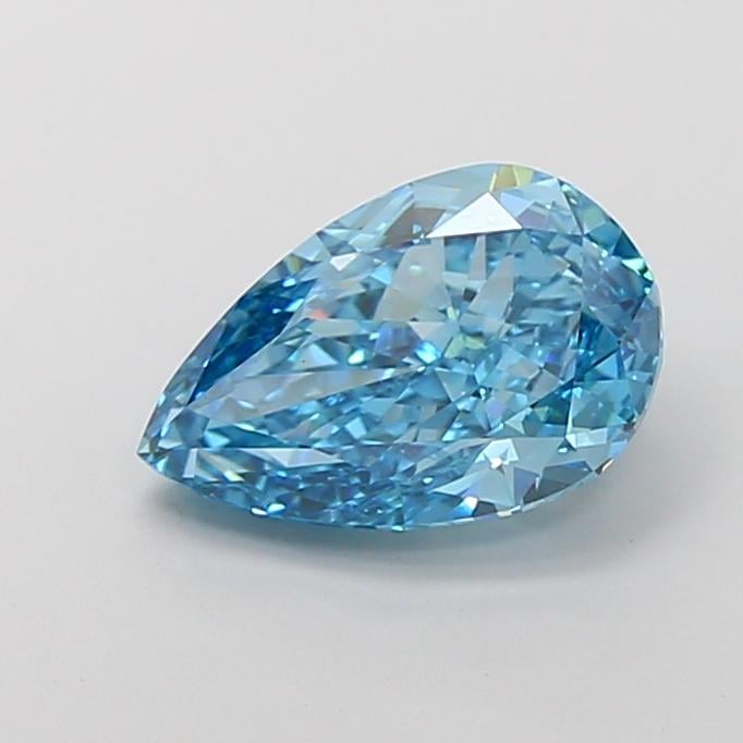 3.51 Ct. Fancy Vivid Blue Pear Lab Grown Diamond