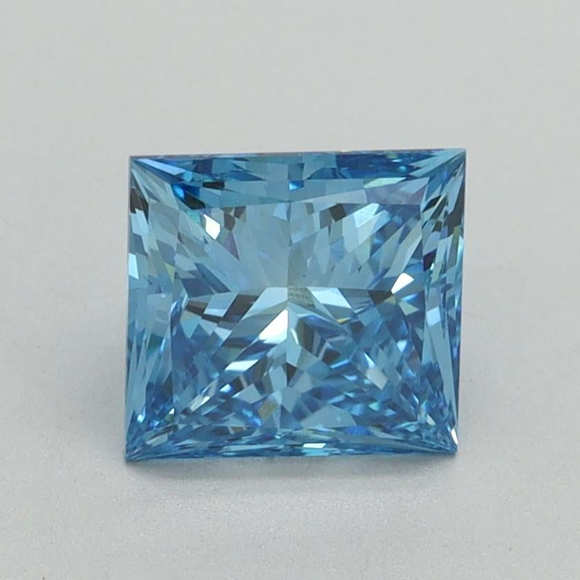 1.50 Ct. Fancy Vivid Blue Princess Lab Grown Diamond