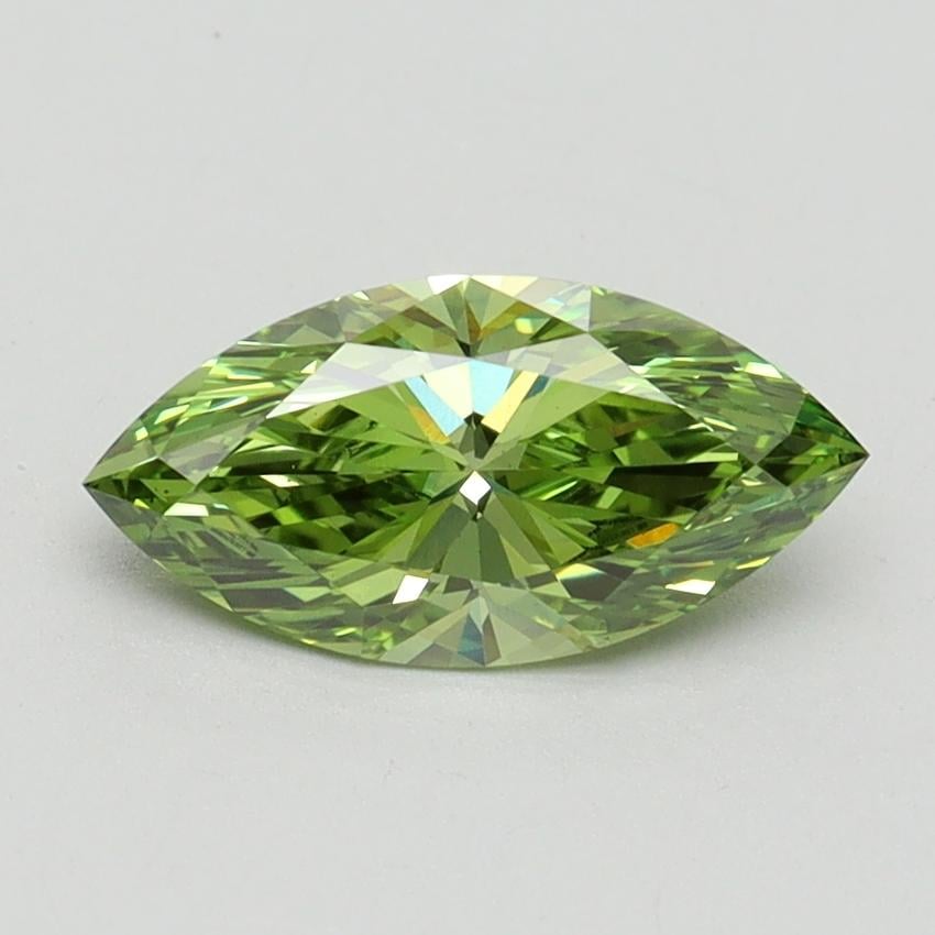 1.00 Ct. Fancy Vivid Green Marquise Lab Grown Diamond